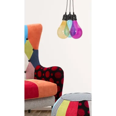 LAMPADARIO OKLAHOMA 3 ŚWIATŁA 25X135 cm (SZKŁO Ø 3,5)